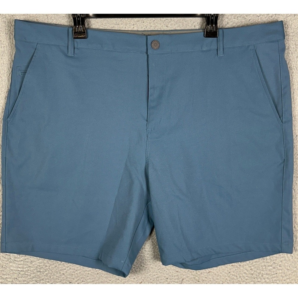 Puma Golf Shorts Mens 42 Blue Grey Performance Chinos Flat Front Athletic Logo
